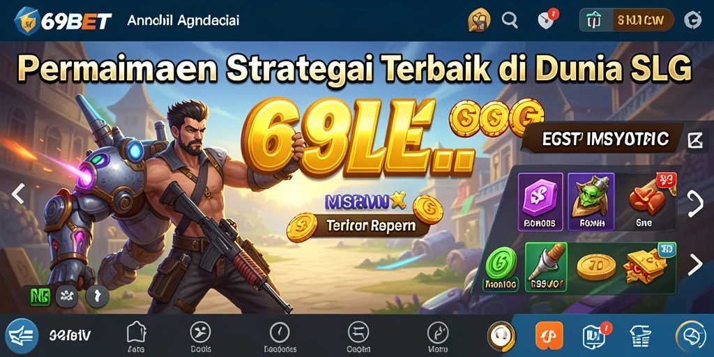 Tampilan karakter dan pertempuran dalam gameplay SLG 69BET.