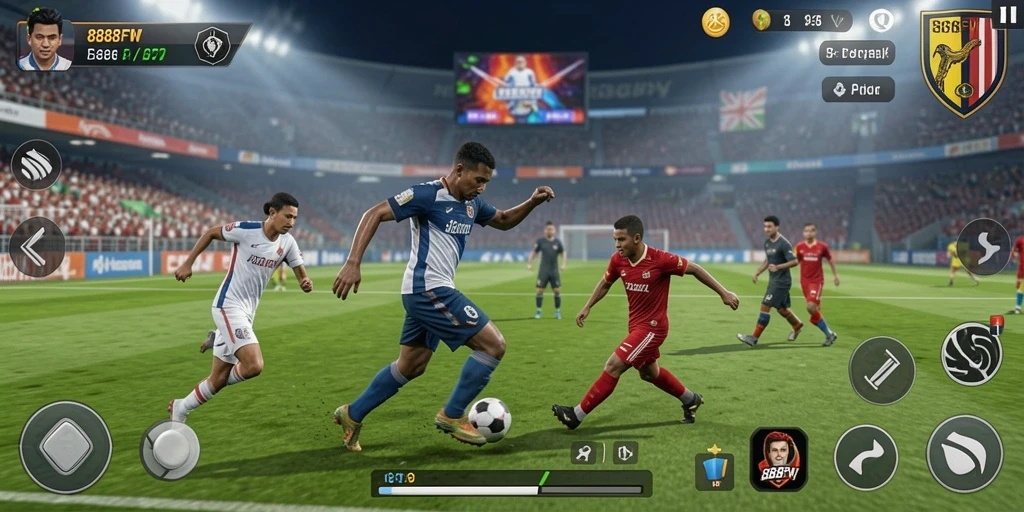 Tampilan seru dari gameplay olahraga di 888FW.