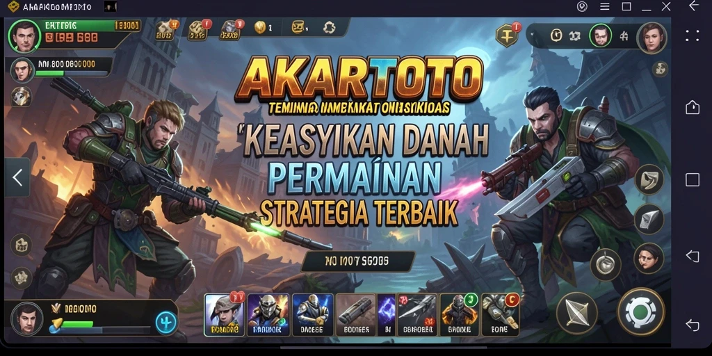 Screenshot gameplay AKARTOTO yang menunjukkan aksi strategi yang seru.