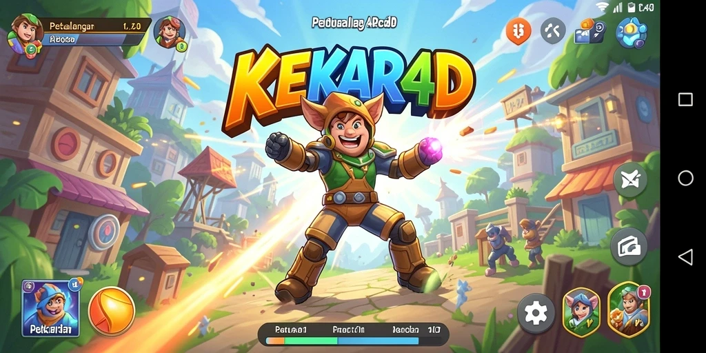Screenshot utama KEKAR4D menunjukkan gameplay Arcade yang seru dan menantang.